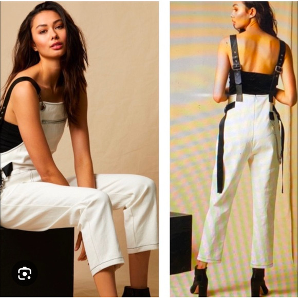 Choosy Dumbo Overalls Off-white/Black Size M NWT - Picture 1 of 8